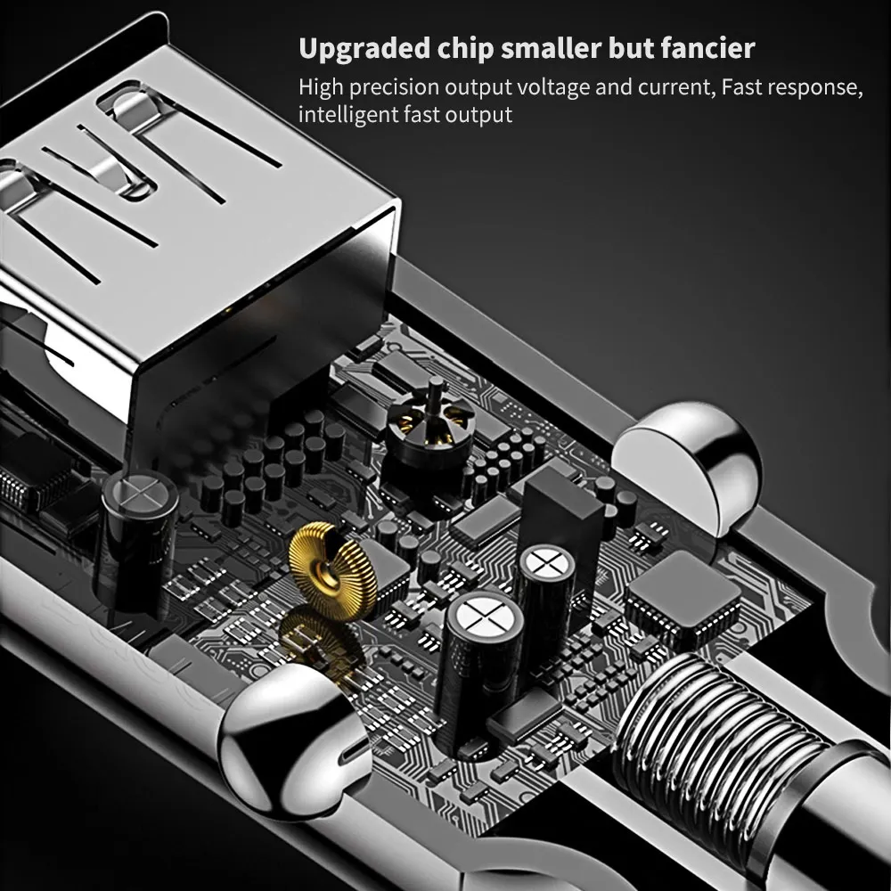 

Car Charger USB Quick Charge 4.0 QC3.0 18W Dual Port Fast Charging LED Car Accessories Phone Charger For iPhone Samsung Huawei
