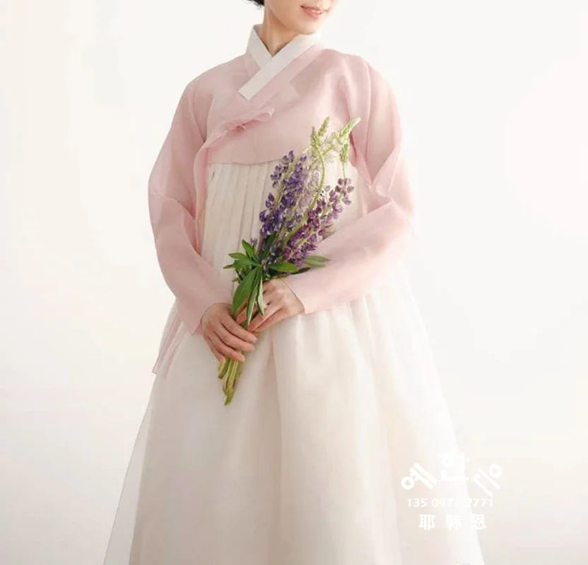 

Tailor-made 5-piece Skirt Korea Imported Fabrics Traditional Ethnic Hanbok Toast Wedding Hanbok Bride Hanbok
