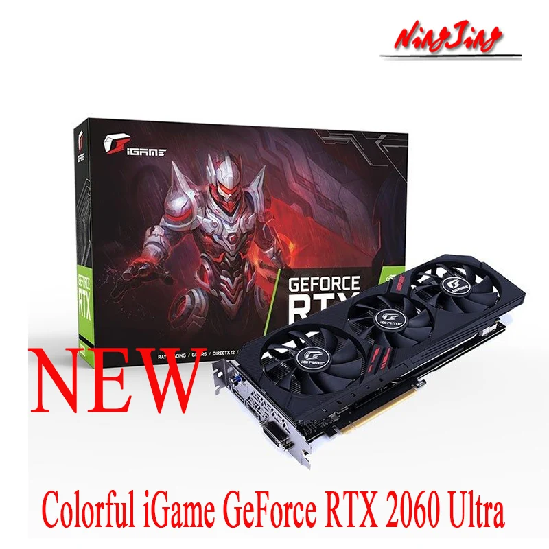 Новая цветная видеокарта RTX 2060 GDDR6 6G GeForce 12nm 128bit GPU графическая карта для