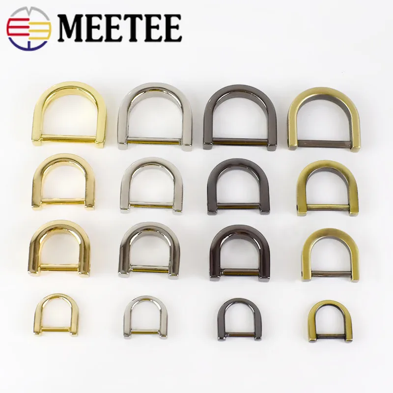 Meetee 5 шт. 1 2 см d образное кольцо металлическое о пряжка для сумки кошелек ремень