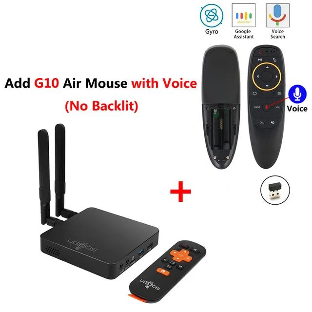 AM6 add G10S UGOOS AM6 Amlogic S922X Smart Android 9,0 ТВ приставка DDR4 2 Гб ОЗУ 16 Гб ПЗУ 2,4G 5G WiFi 1000M LAN Bluetooth 4K HD OTA медиаплеер - Цвет: AM6 add G10S