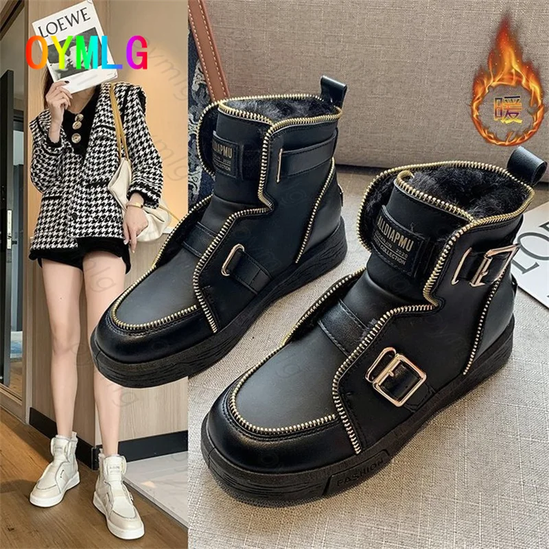 

Новинка Зима 2021, локомотивные зимние ботинки, женская короткая обувь на меху, хлопковая обувь, теплая шерстяная обувь, короткие бархатные бо...