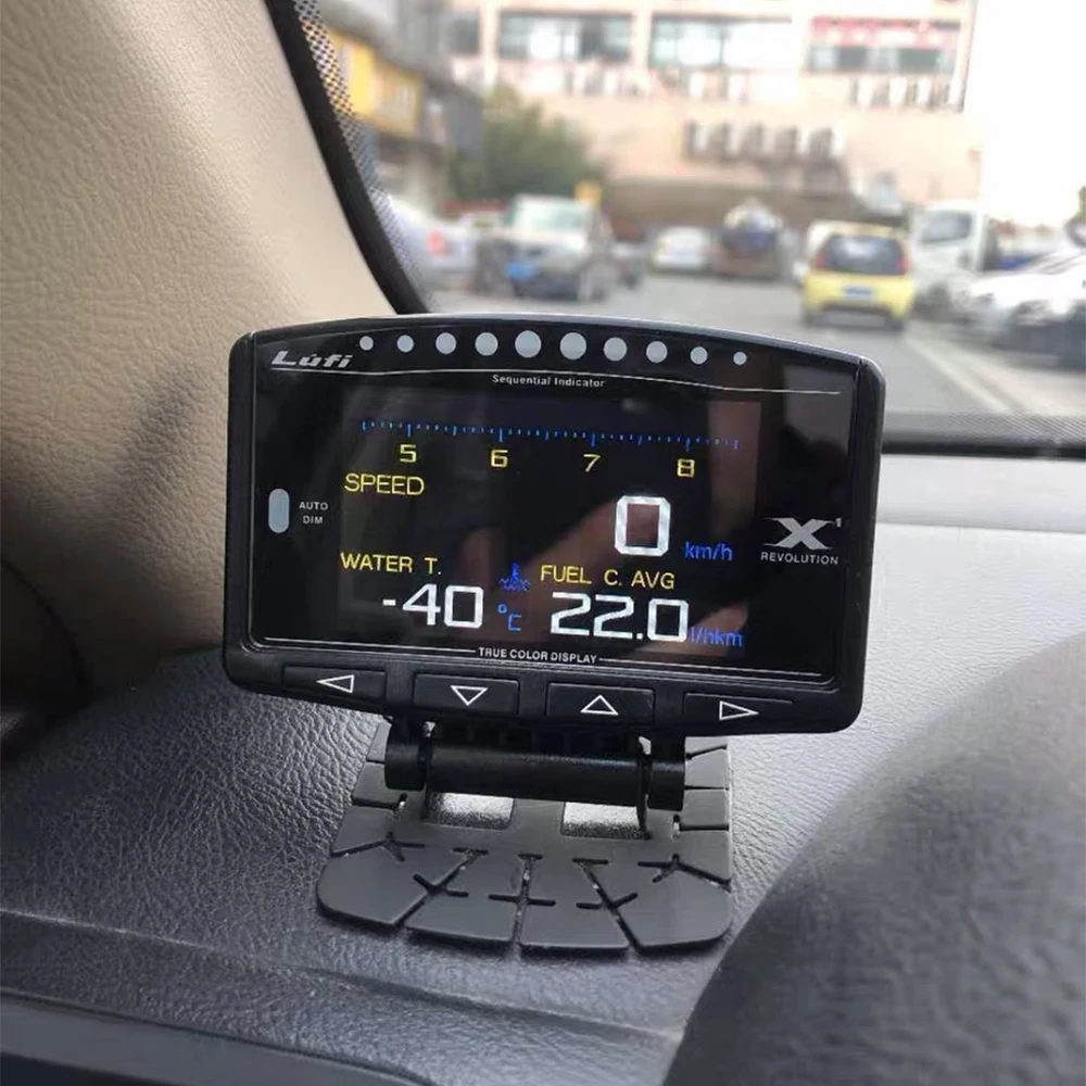 Фото Мультиметр Lufi X1 OBD2, умный цифровой измеритель температуры и скорости масла, для автомобилей, английская версия №4