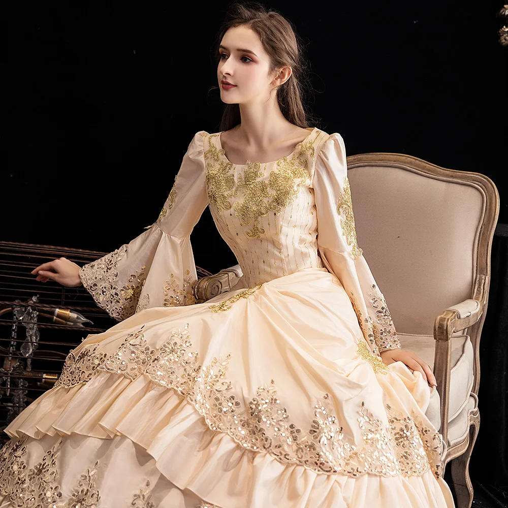 

18th Century Renaissance Historical Period Victorian White Dress Gown for Women Rococo Baroque Marie Antoinette Ball Dresses