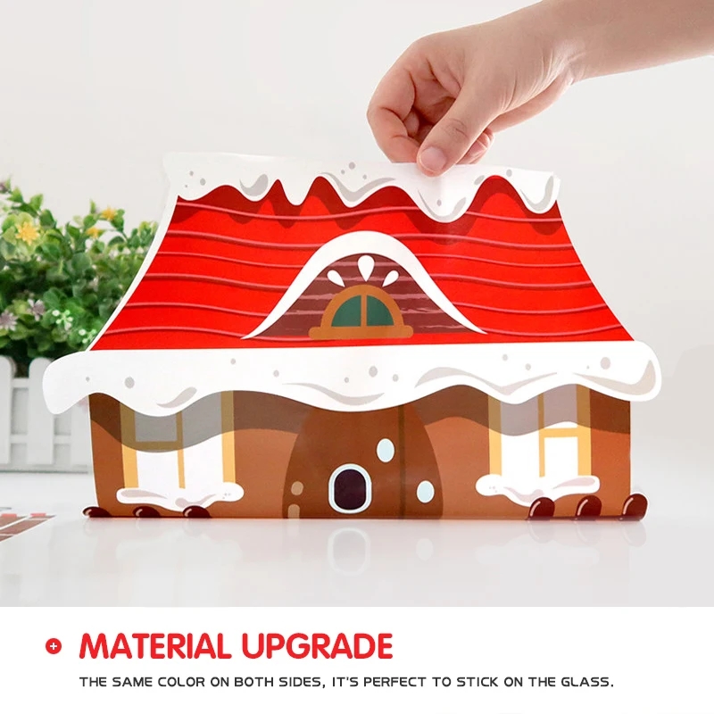 

Cartoon 2020 Christmas Sticker Shop Window Glass Door Santa Decoration Kids room decor Wall Stickers Self-adhesive Removable