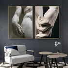 Микеланджело Скульптура черный, белый цвет David ручной художественные плакаты и принты Cuadros стены искусства картина холст Картины Декор в гостиную