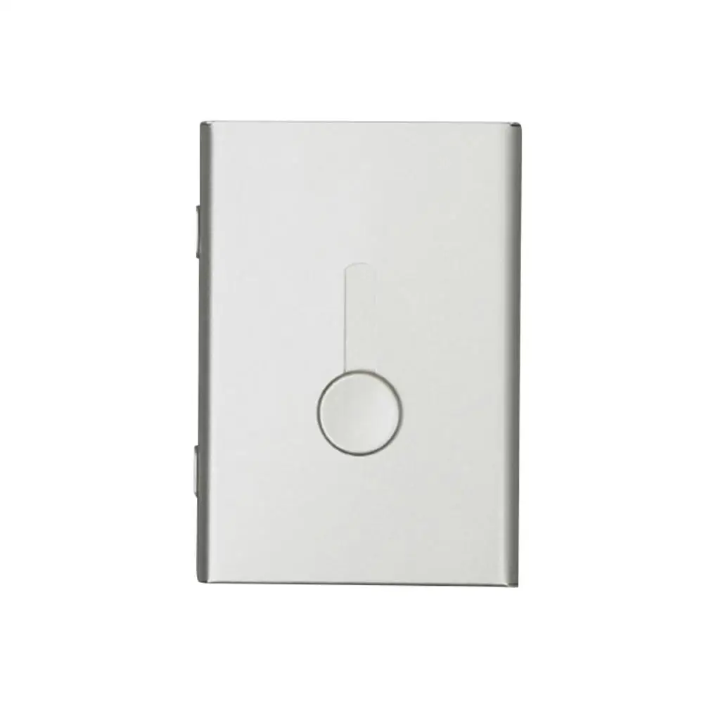 Light Grey Ультра тонкие раздвижные футляры для идентификационных карт из нержавеющей стали, мужские визитницы, женские элегантные металлические визитница ручной работы, Кредитная Визитница - Цвет: Light Grey