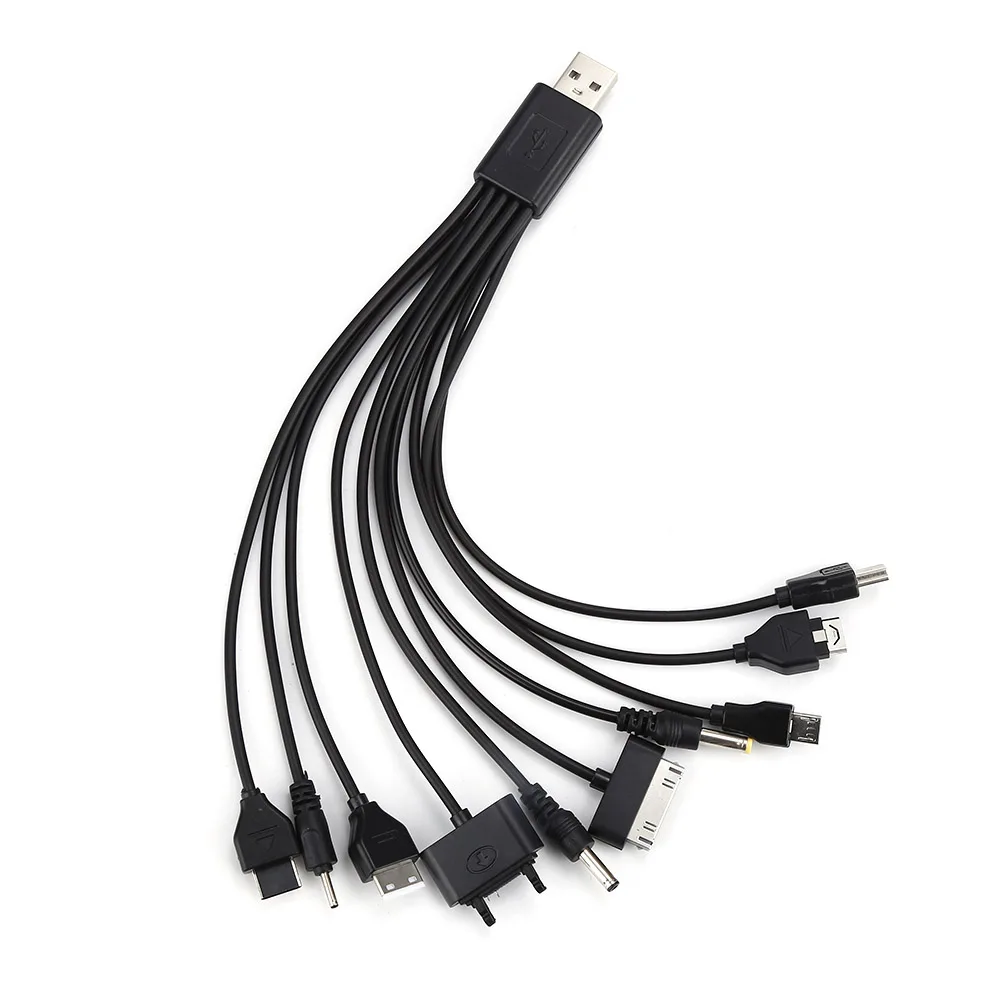 Универсальное зарядное устройство 10 в 1 Версия USB 2 0 черный мульти мобильный