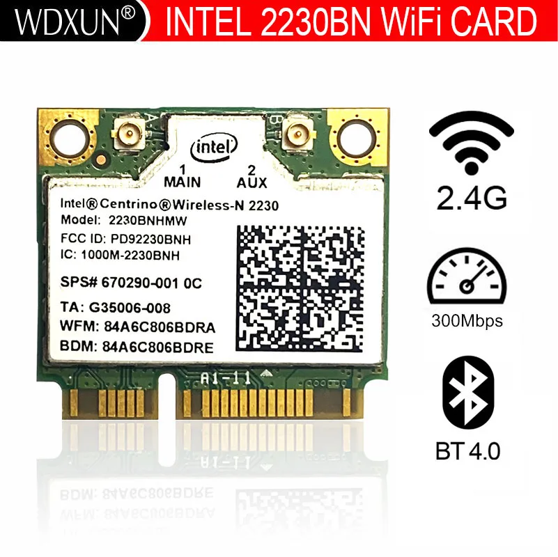 Centrino Wireless-N2230 2230 2230BN 2230BNHMW 2230N Half Mini Pci-e 300 Мбит/с + Bluetooth