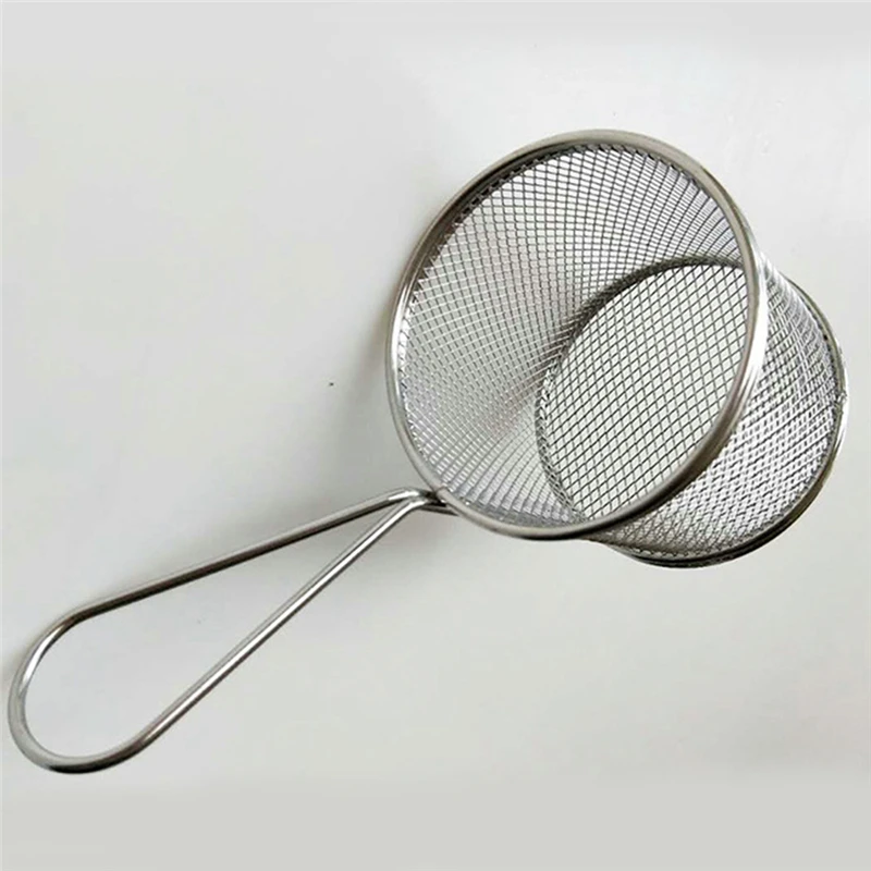 1 шт. мини-чипсы из нержавеющей стали глубокая жарка корзины для еды презентация