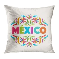 throw pillow cover colorful mexican traditional textile style hidden zipper home sofa decorative cushion case 18x18 inch square