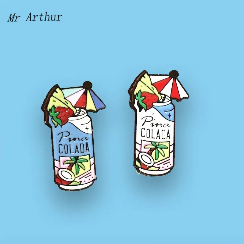Брошь на рюкзак Pina Colada с эмалью, брошь на лацкан для одежды