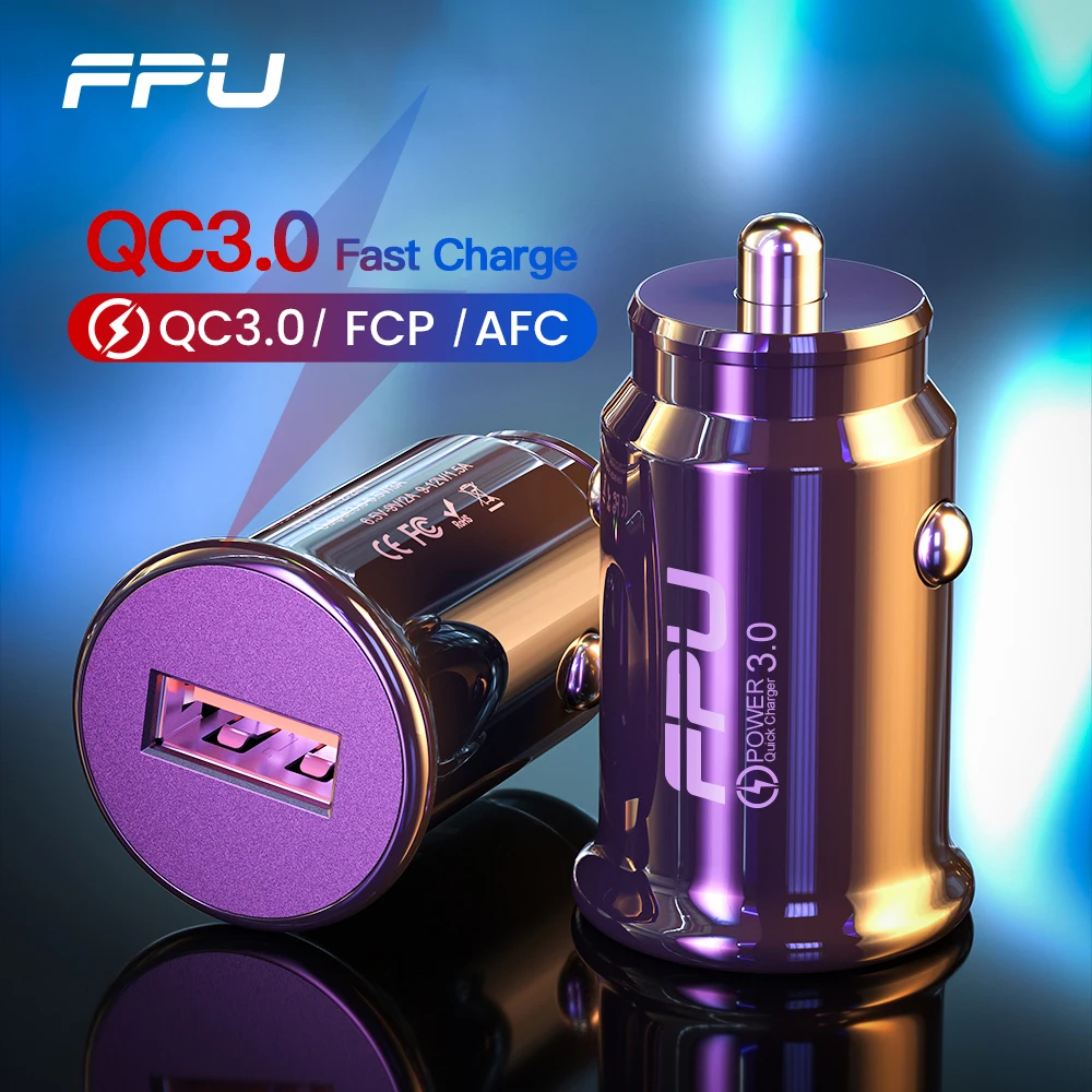 FPU Mini USB Автомобильное зарядное устройство Quick Charge 3 0 для мобильного планшета GPS QC3.0