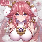 Игровой мягкий гелевый 3D коврик для мыши Yae Miko Genshin Impact Beelzebul Sexy Girl, игровой коврик для офиса, резиновый коврик для запястья Otaku, рождественский подарок