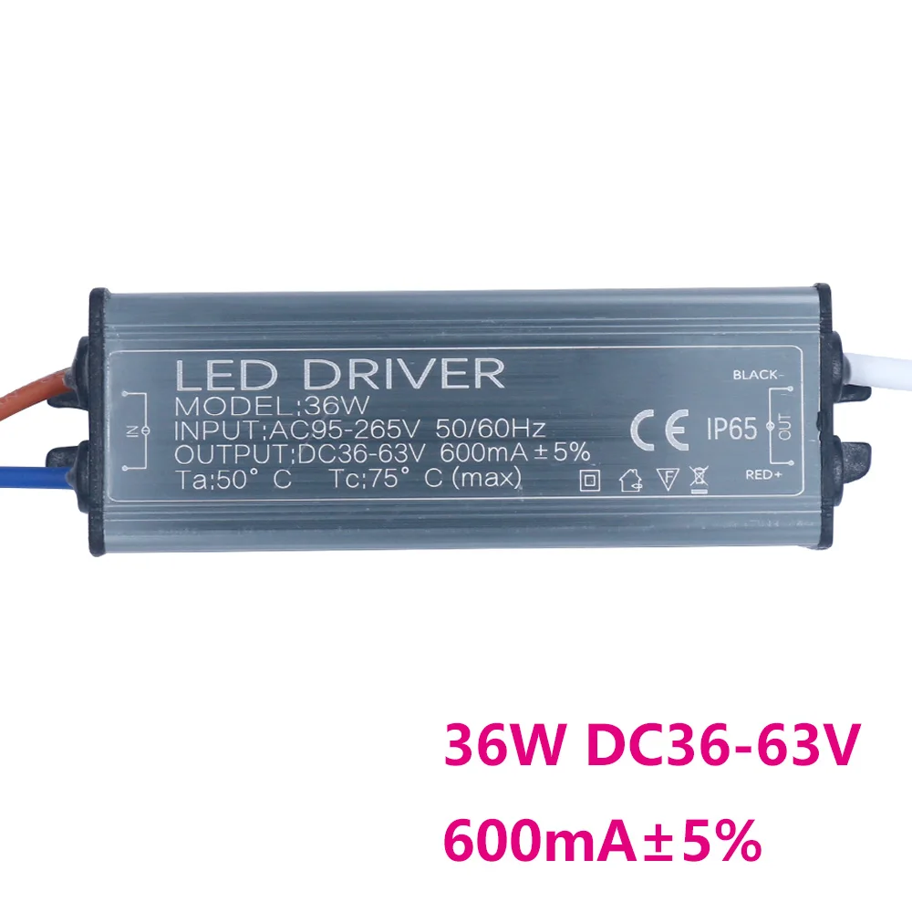 AC85 265V светодиодный драйвер 600mA 36 Вт для светодиодного питания трансформатор