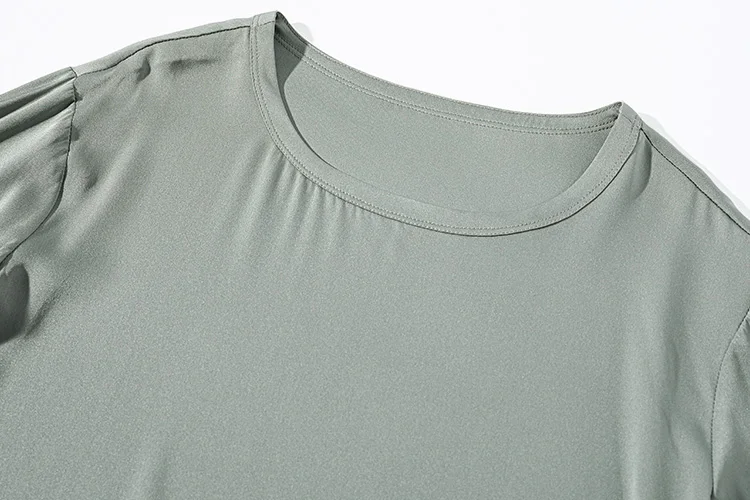 Высококачественная 100% шелковая блузка женская рубашка однотонная элегантная