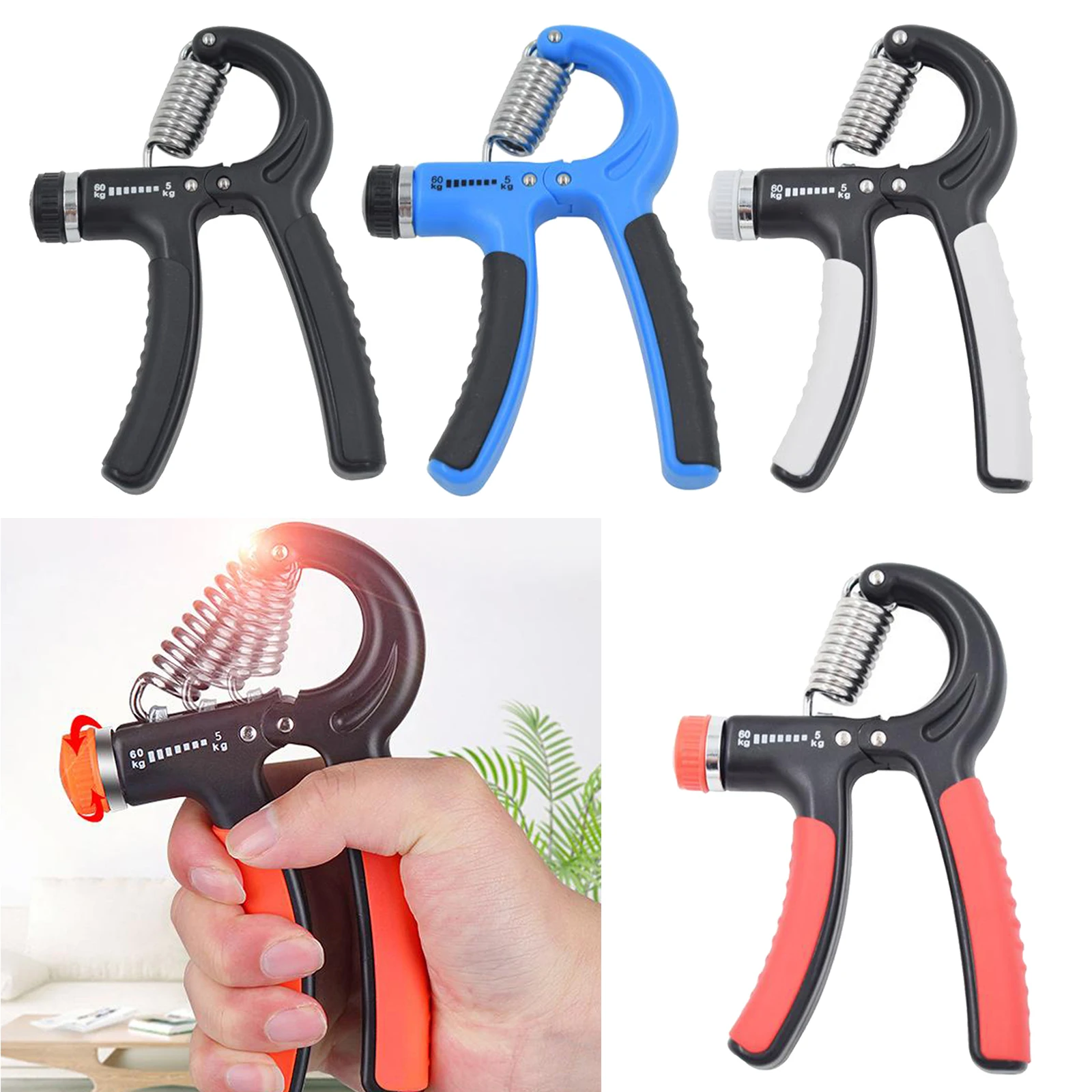 

and Grip Strengthener with Adjustable Resistance 11-132 Lbs (5-60kg), Wrist