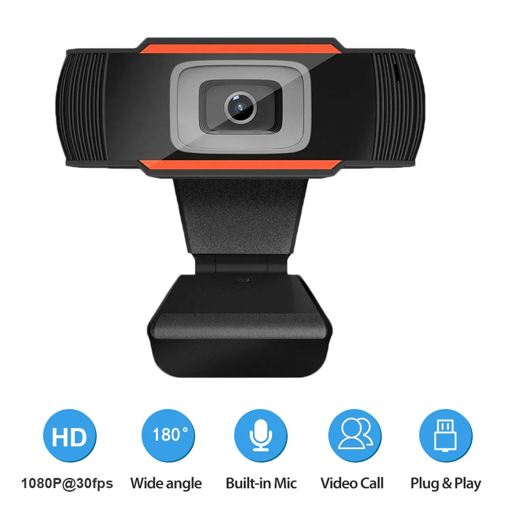 

HD 1080P Webcam Computer PC WebCamera with Microphone Cameras for Online Studying Live Broadcast Video Calling Conference Work