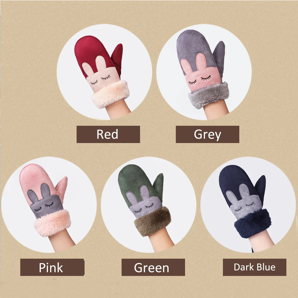 1 пара 6 цветов новые детские перчатки для девочек милые зимние теплые с рисунком