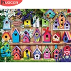 HUACAN 5D алмазная картина птицы дома вышивка крестиком рукоделие DIY Алмазная вышивка набор пейзаж мозаика ручной работы подарок