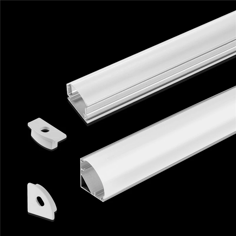 

50cm U/V Style Shaped LED Bar Lights Aluminum Channel Holder Milk Cover End Up for LED Strip Light Accessories