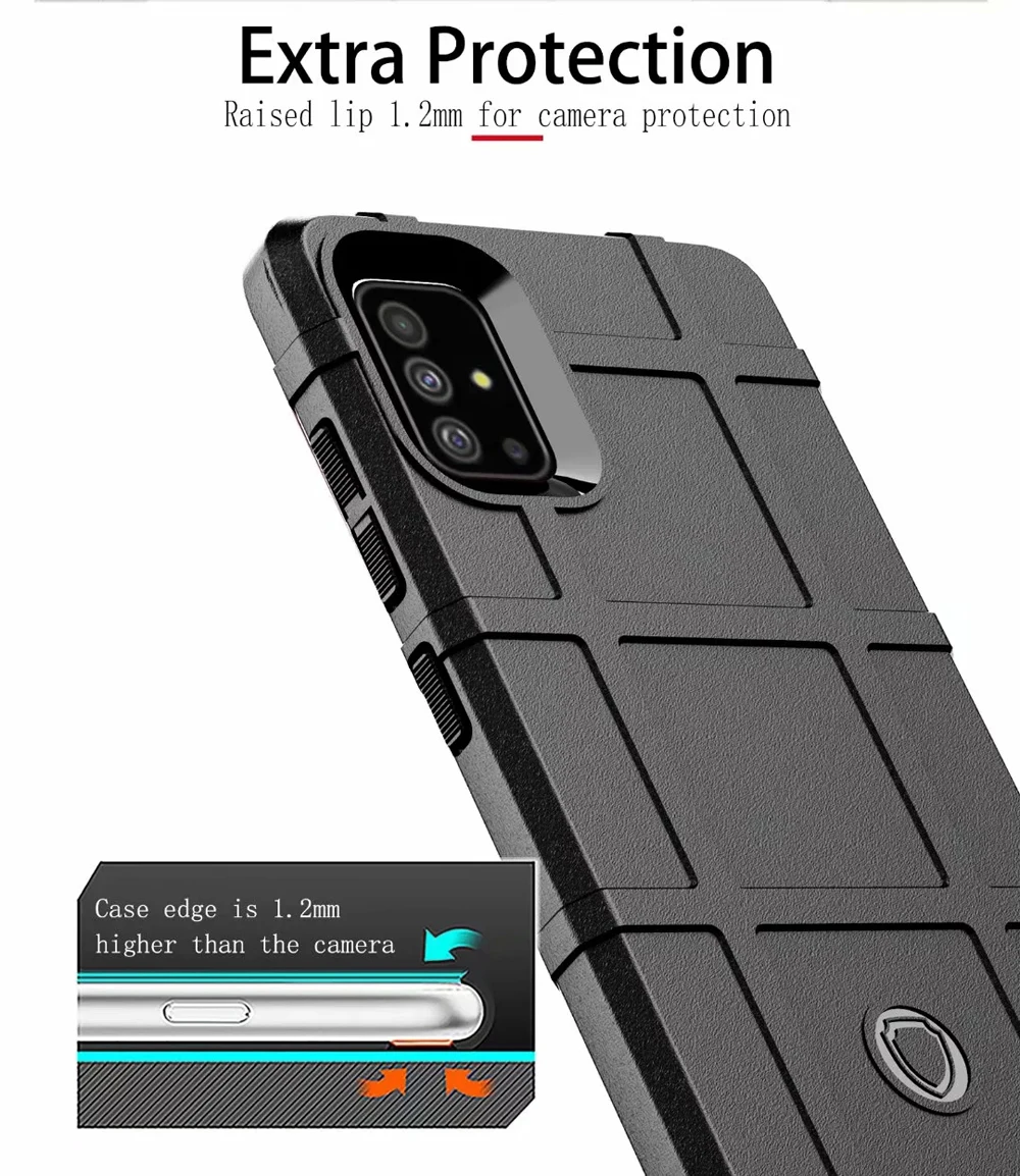 Silicone Rugged Fundas For Samsung Galaxy A91 A71 A81 A51 A21 A21S A01 A80 A90 A70S A50S A30S A60 A40S A30 A20E A10S Case Cover |
