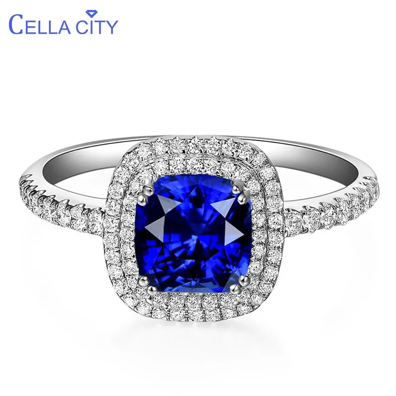 Женское кольцо из серебра 925 пробы с сапфиром | Украшения и аксессуары