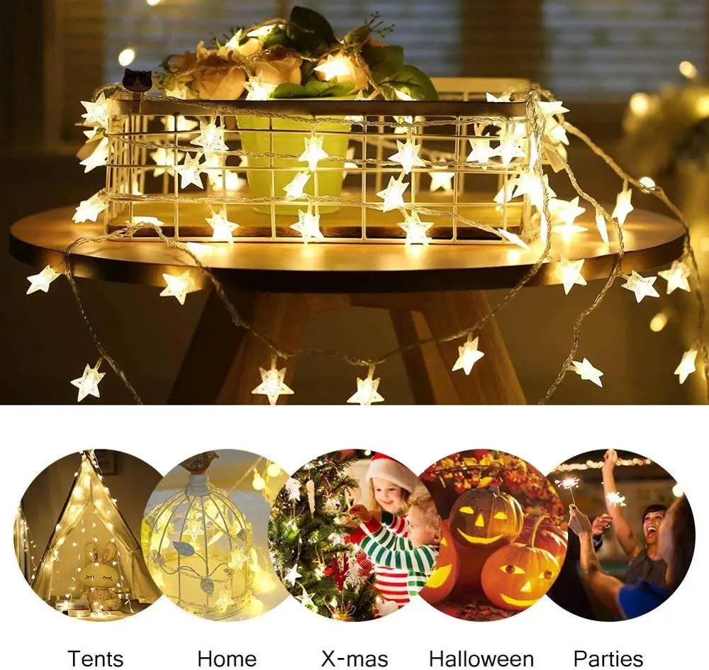 СВЕТОДИОДНАЯ Гирлянда LEADLY Ball s 80 водонепроницаемая светодиодная гирлянда Star Light с