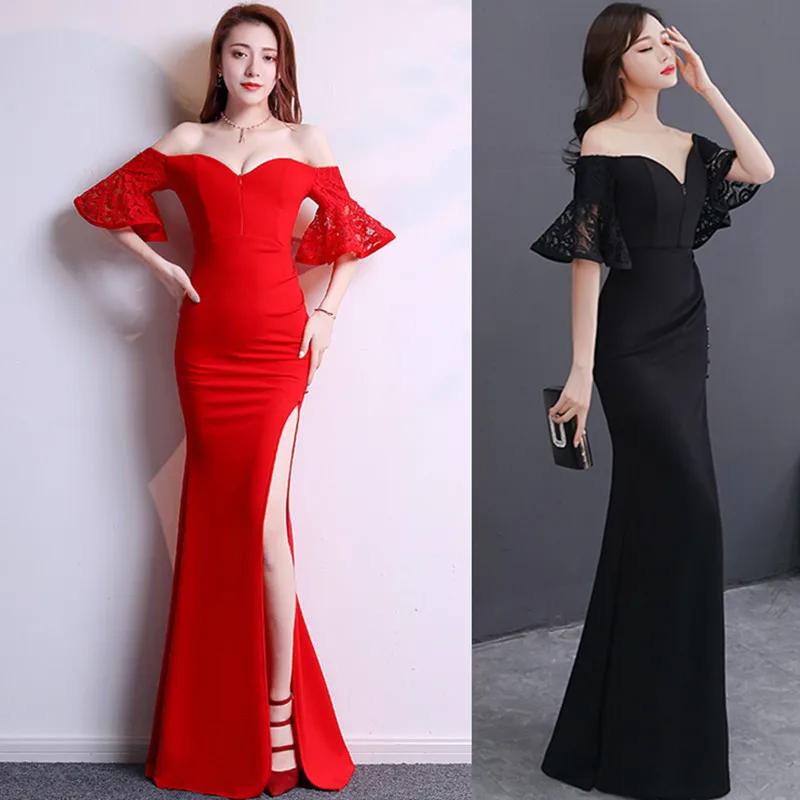 Вечернее платье новый аристократический темперамент элегантный ужин хост