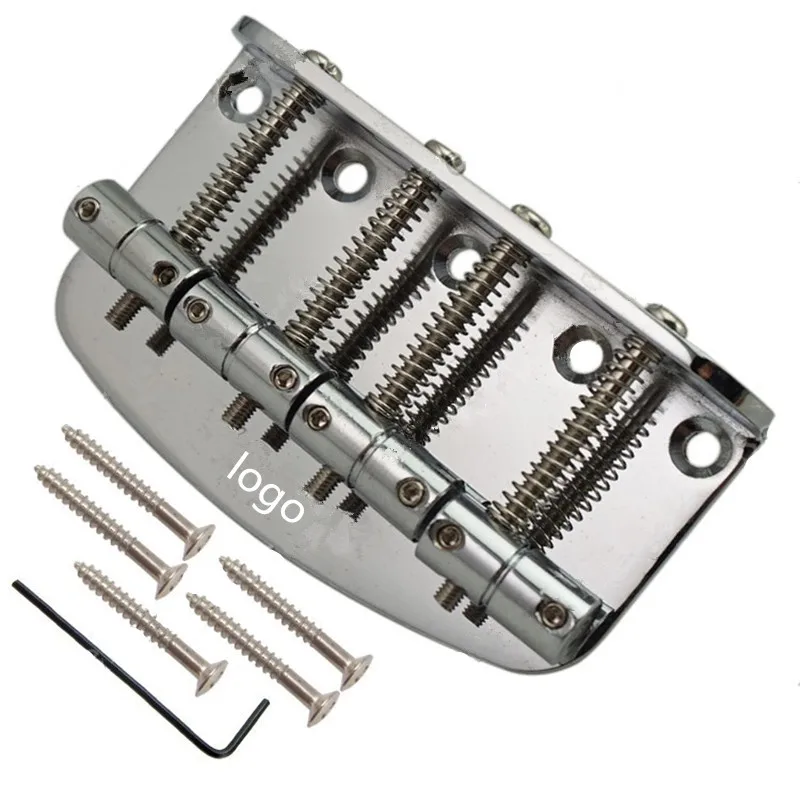 

A Set Of Chrome Curve Base Plate Vintage 4 String Saddle Bass Bridge Guitar Accessories Parts Musical Instrument