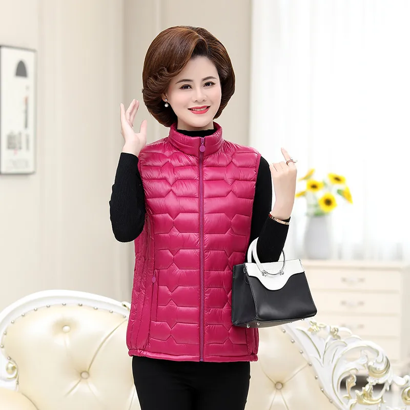

Women Vest Winter Jacket 2019 Casual Coat Warm Casual Cotton Padded Vest female Slim Sleeveless Waistcoat