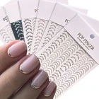 Наклейки для ногтей s, розовое золото, полосатая лента для дизайна ногтей, полосатые линии, геометрические наклейки для ногтей, Гель-лак, наклейки для маникюра