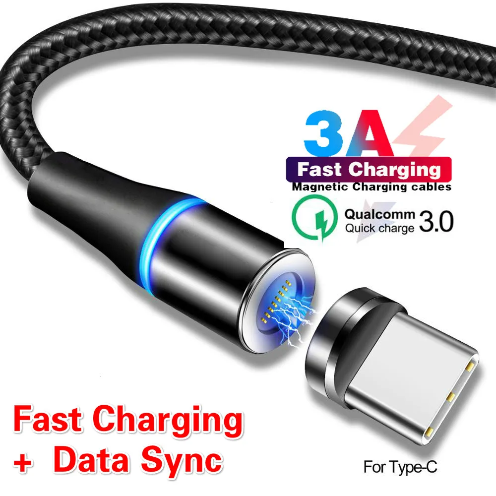 

Magntic USB C Cable Type C Magnetic Cable Fast Charging&Data Sync Magnet Mobile Phone Cable for Samsung Huawei Xiaomi OnePlus 8