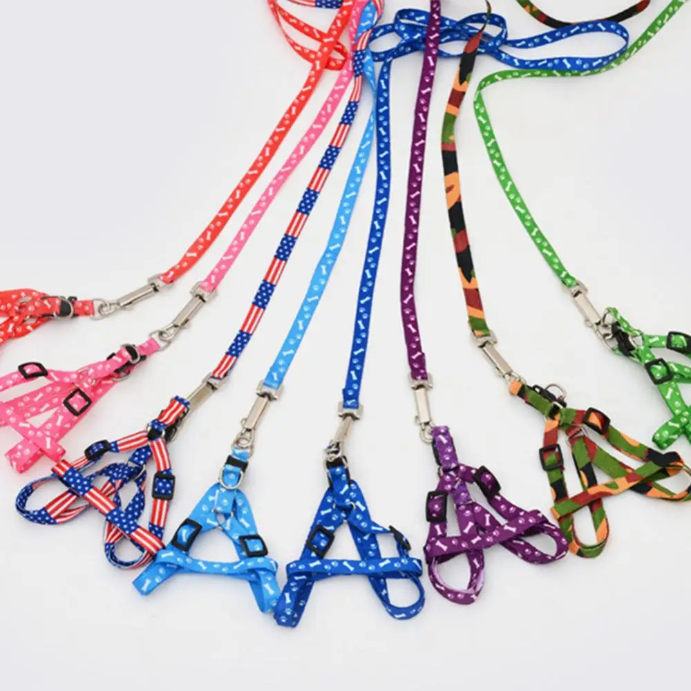

Chest Strap Adjustable 120cm Traction Rope Hot Sales!!! Cloth Colorful Printed Small Pet Dog