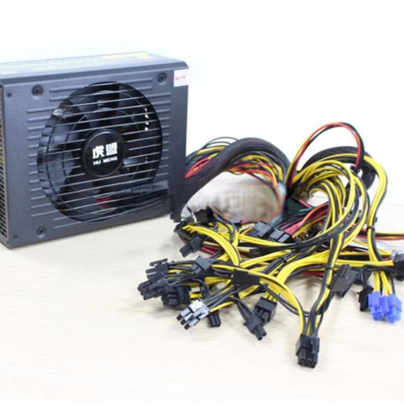 

ETH Mining Power Supply 1600W For ATX Mining Machine Support RX 470/480 RX 570/580 Graphics Card 6 GPU Mining PSU