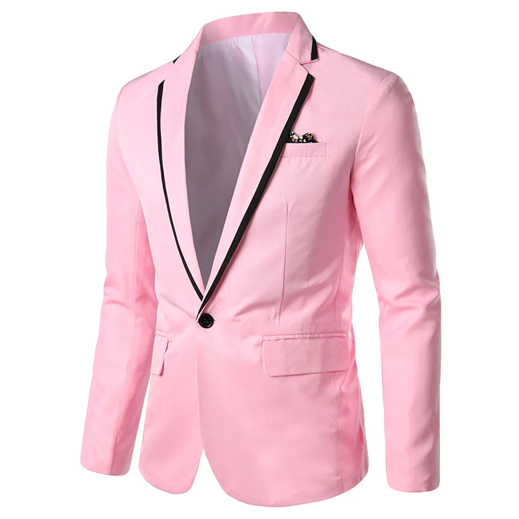 

Homme Slim Fit For Men 2021 Stylish Casual Solid Blazer Business Wedding Party Outwear Coat Suit Top