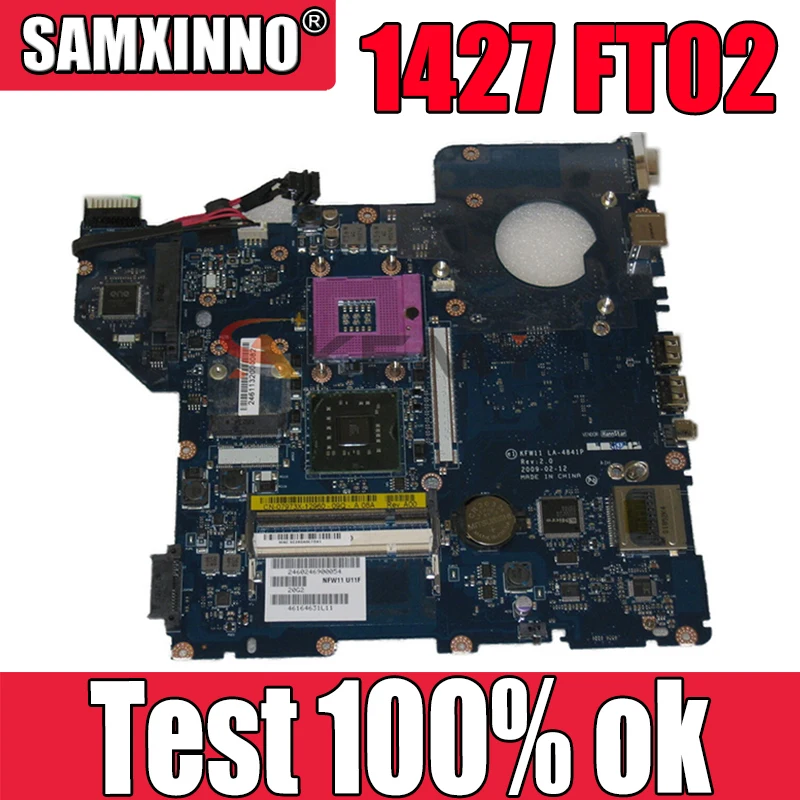 Оригинальная материнская плата для ноутбука DELL Inspiron 1427 FT02 CN-07973X 07973X KFW11 LA-4841P GM45 |