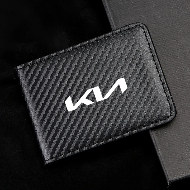

Auto Driver License Cover Carbon Fiber Car Driving Documents Case Credit Card Holder For KIA K3 K5 Sorento Sportage Accessories