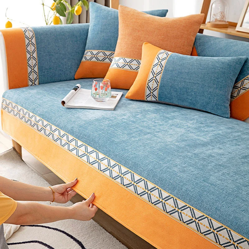 Чехол для дивана утолщенный нескользящий 5 цветов | Дом и сад