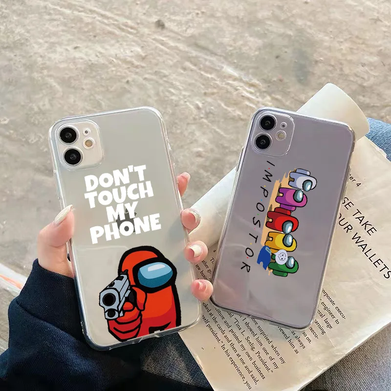 

Game Among Us Transparent Soft Phone Case For iphone 6s 7 8 Plus SE2 12 Mini 11 Pro Max X XR Xs Max Cartoon Silicone Clear Cover