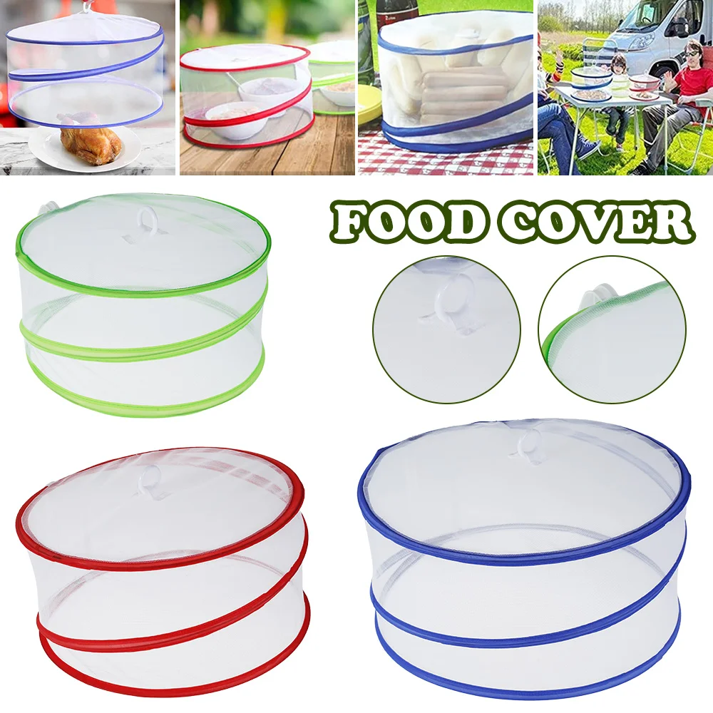

3Pcs Food Covers Round Shape Anti Fly Mosquito Meal Protector Cover Mesh Table Home Using Food Cover Kitchen Gadget Cooking Tool