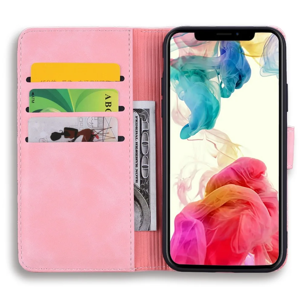 Чехол-бумажник из искусственной кожи для iPhone 11 Pro Max 6 6S 7 8 Plus X XS Max XR откидная крышка чехол для iPhone 5 5S SE 6 Plus чехол-подставка