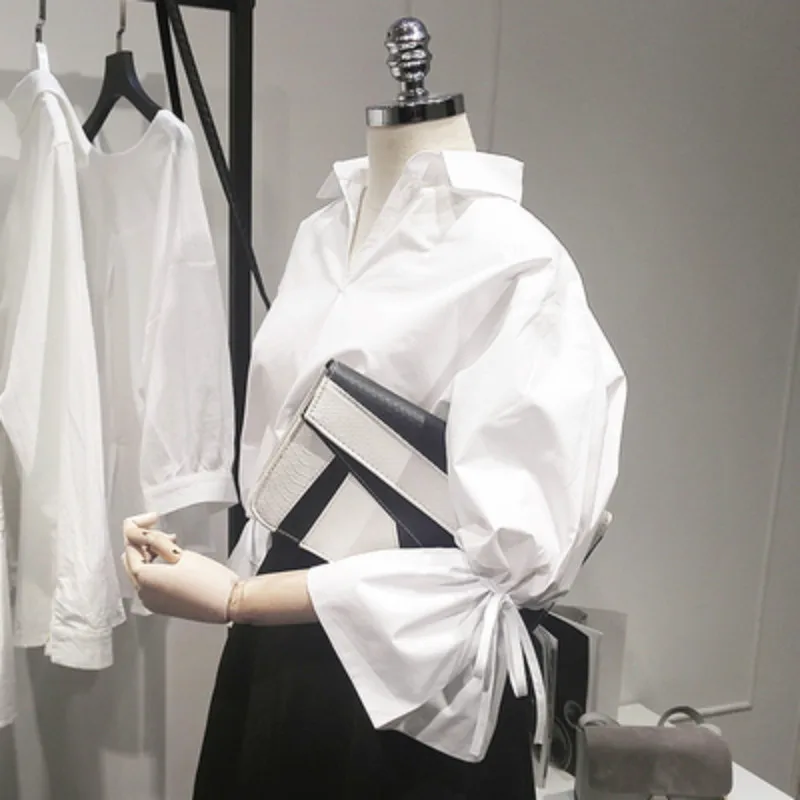 Рубашки женские свободные в японском стиле Простой повседневный универсальный