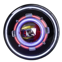 hidled 11 different colors starry headlight 7 round led headlight for jeep wrangler