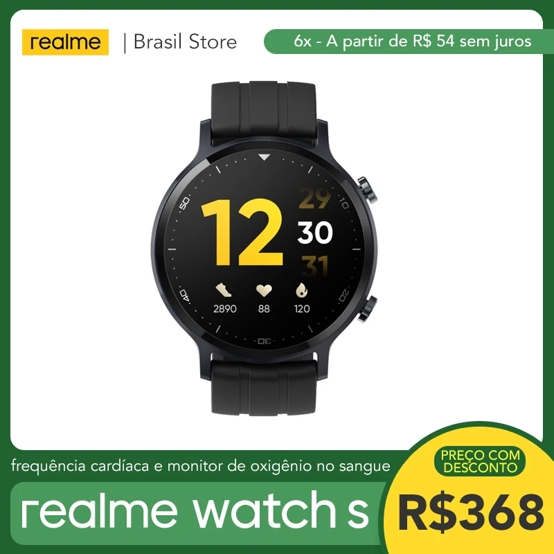 Realme Watch S монитор уровня кислорода в крови | 15 дней режиме ожидания Сенсорный экран
