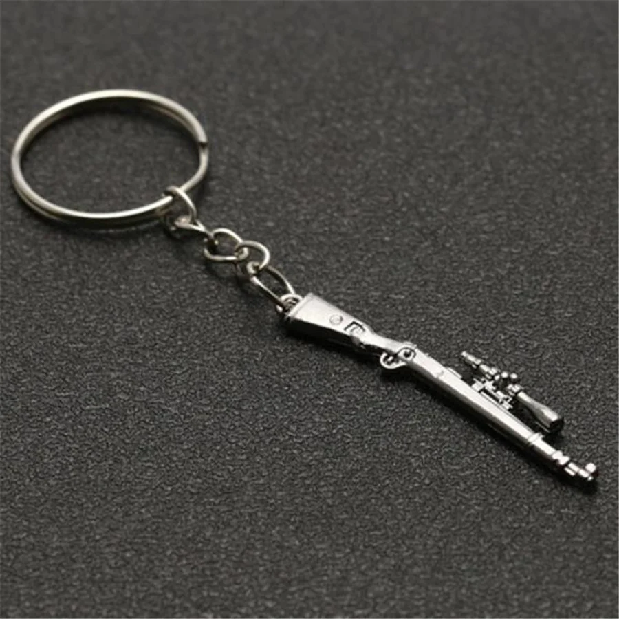 Cosplay PUBG Keychain Playerunknowns Battlegrounds Backpack Armor Helmet Pan 98k Flare Gun Keyring Key Chain Prop | Тематическая