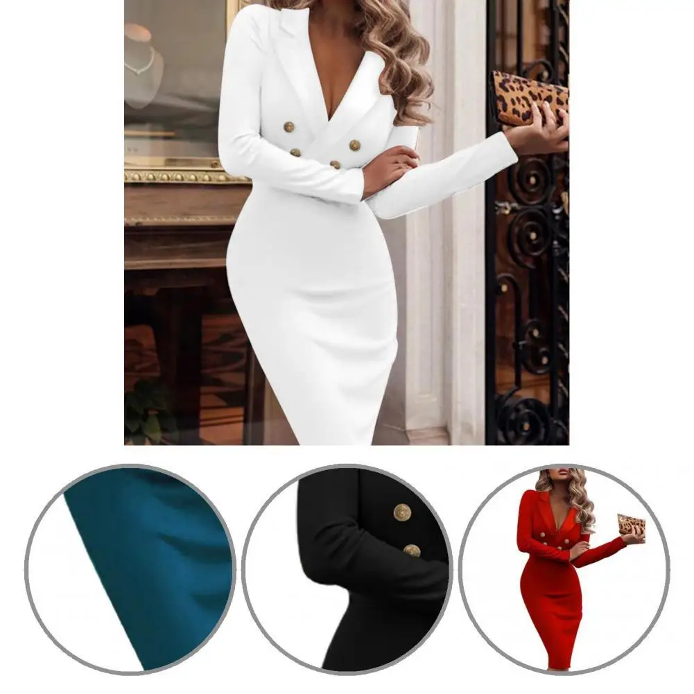 

Bodycon Dress Elegant Tight Deep V Neck Bodycon Party Cocktail Dress One-peice Dress for Banquet