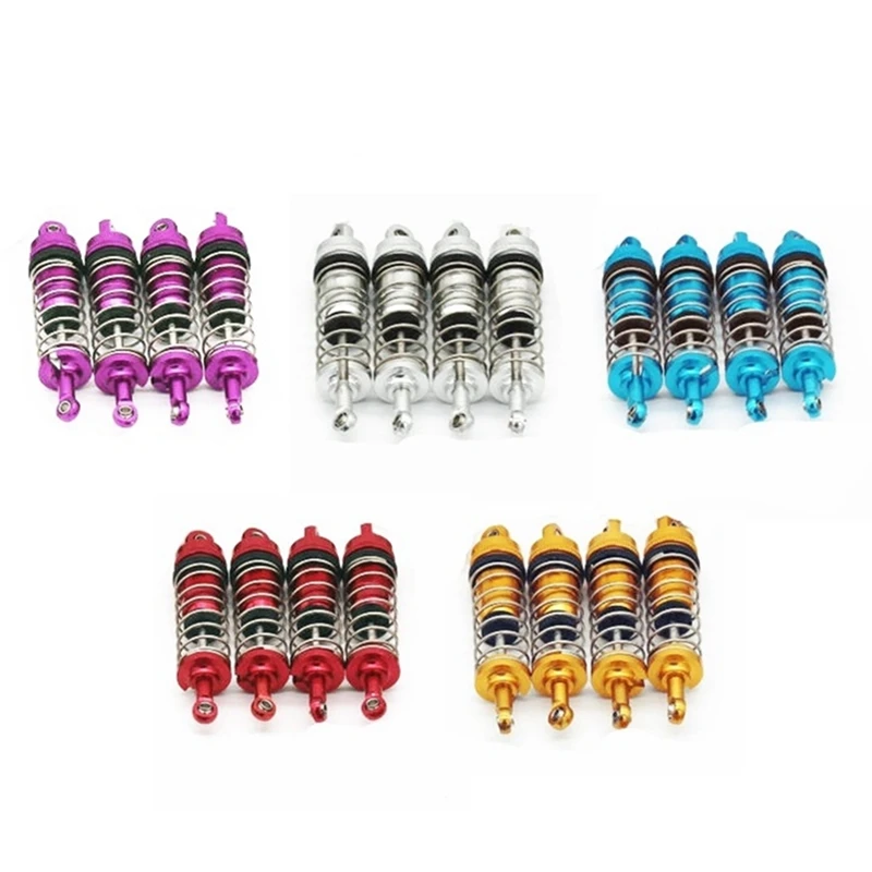 Amortiguador de Metal ajustable para Wltoys 144001 124019 124018 RC, accesorios de piezas de actualizaci&oacute;n de coche, 4 Uds.-3
