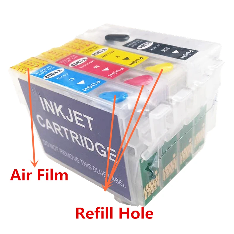 Пустой Заправка картриджей для Epson T1301 T1302 T1303 T1304, костюм для BX525WD BX625FWD SX525WD SX620FW и т. д., с чипом ARC
