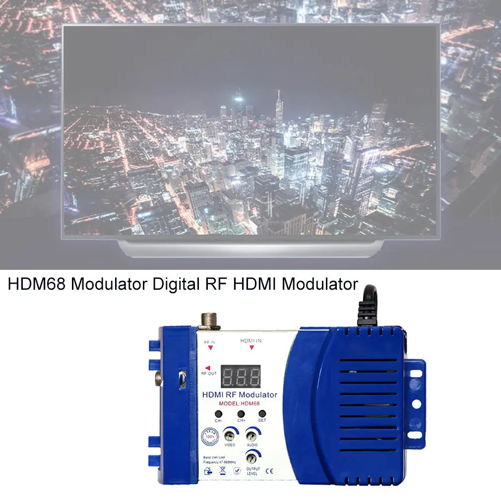 HDM68 модулятор цифровой RF HDMI AV в конвертер VHF UHF PAL/NTSC Стандартный Портативный для AU